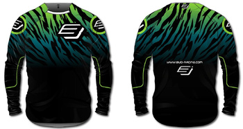 Bluza MX koszulka  BUD Zebra WSX Black/Green XXL
