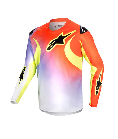 Maillot Enfant Alpinestars Racer Lucent White Neon Red Yellow Fluo S