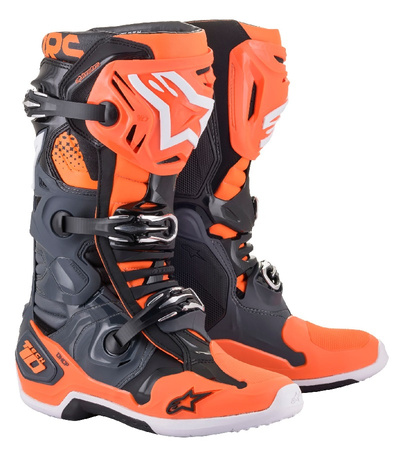 Bottes Alpinestars Tech 10.2 Cool Gray Orange Fluo 7 (40.5)