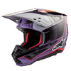 Kask Alpinestars S-M5 Sail Violet Black Silver Glossy