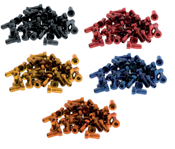 Tetes de rayon alu Blue pour rayon 4mm (type Japonais) - pack de 36