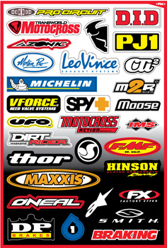 Planche stickers Factory Effex Sponsor Kit B