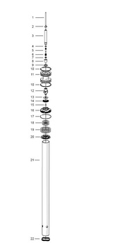 Adjustment rod 48.6/3.0 fourche Ohlins