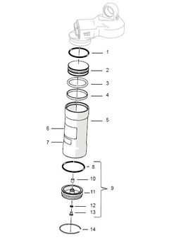 Réservoir d'amortisseur Ohlins 85 SX 49/105