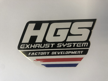 HGS naklejka tłumika  4T HGS High Temp.  "White" (Single)