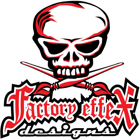 Dealer Packs stickers Factory Effex Skull (x5)