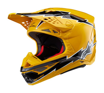 Casque Alpinestars S-M10 Ampress Black Yellow Glossy XS