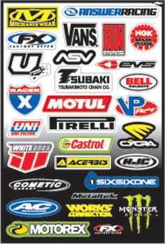 Zestaw naklejek stickers Factory Effex Sponsor Kit C