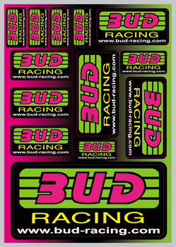 BUD Racing zestaw naklejek  Bud classic logo A5 21x15cm