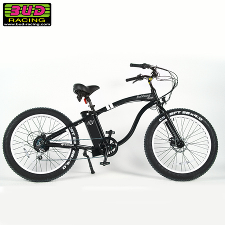 Vélo electrique Beach cruiser Bud racing Line Black/White