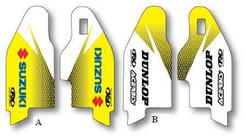 Déco de fourche FX 250 RMZ 04/06 white