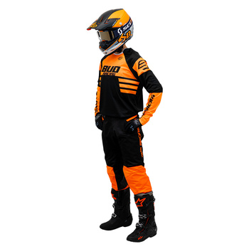 Bluza MX koszulka  Youth BUD Lazer Orange Fluo / Black YXL
