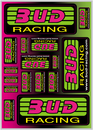 Plaquette stickers Bud classic logo A4 21x30cm