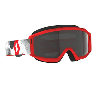 Masque Scott Primal Sand Dust Camo White Red / Dark Grey Lens