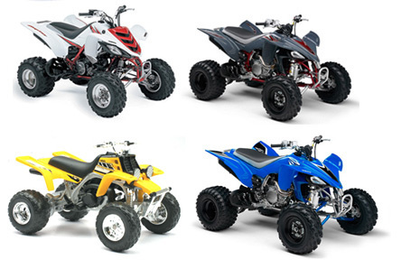 Yamaha quad 450 YFZ 2008 bleu 1/12° NewRay