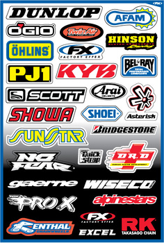 Planche stickers Factory Effex Sponsor Kit A