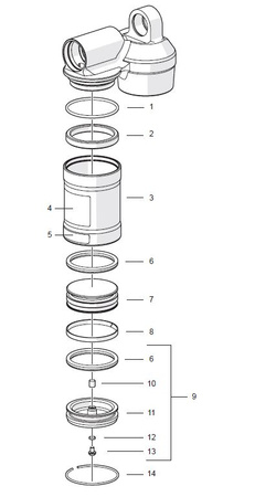 Joint O'ring de reservoir amortisseur Ohlins 47x5