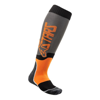 Chaussettes Alpinestars MX Plus-2 Cool Gray Orange Fluo S