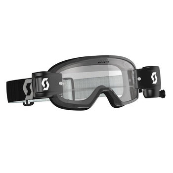 Masque Enfant Scott Buzz MX WFS Roll Off Black Grey / Clear Works