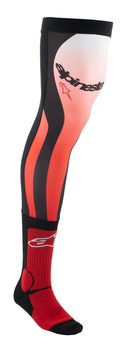 Chaussettes Alpinestars Knee Brace Bright Red White L/XXL