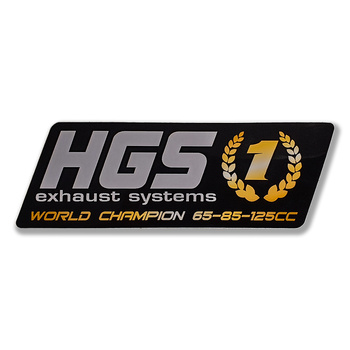 HGS naklejka tłumika 2T "world champ"