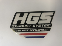HGS naklejka tłumika  4T HGS High Temp.  "White" (Single)