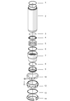 Coupelle clip de ressort d'amortisseur Ohlins 61/56 +5mm