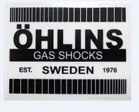 Naklejki zawieszenia Ohlins black transparent 6.6x5.1cm
